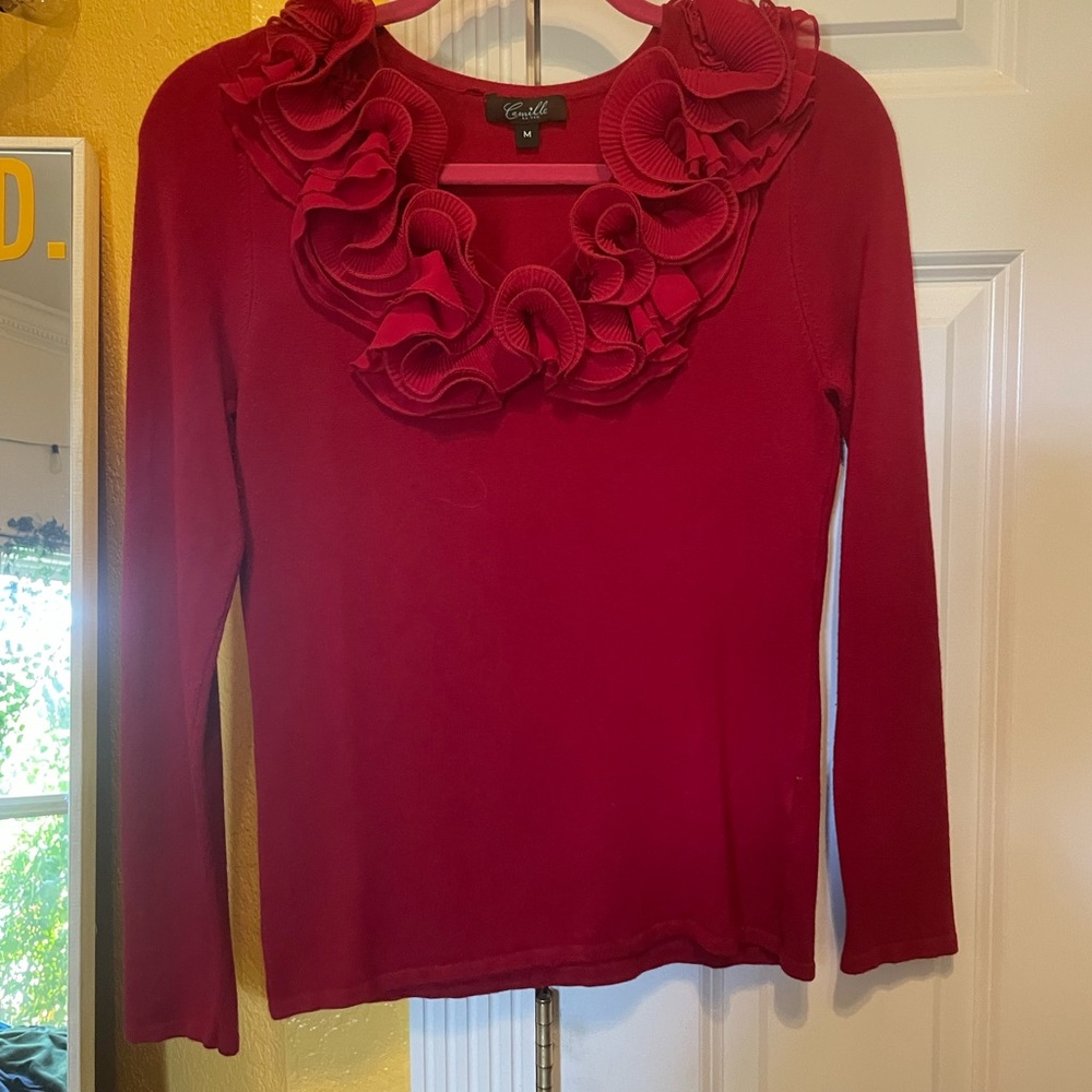 red long sleeved shirts